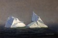 Paisaje marino de los icebergs de William Bradford
